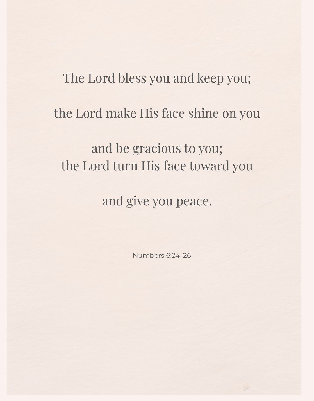 Numbers 6:24–26 — Home Blessing Scripture Wall Art (Digital Download)